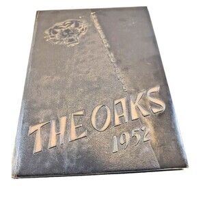 Vintage 1952 MUSKEGON HEIGHTS MI HIGH SCHOOL Photo Annual YEARBOOK The Oaks